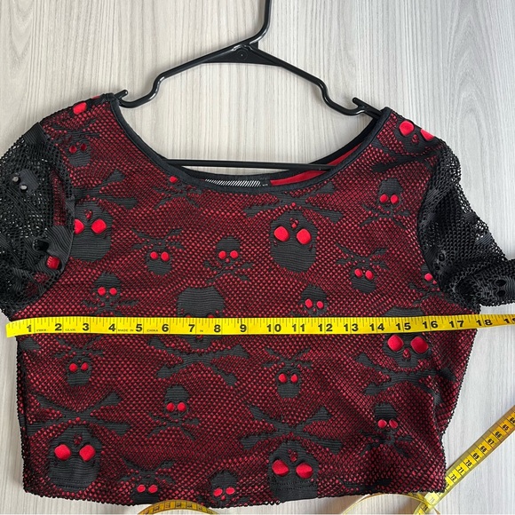 NWOT JAWBREAKER SKULL MESH CROP TOP SIZE XL - Picture 5 of 7